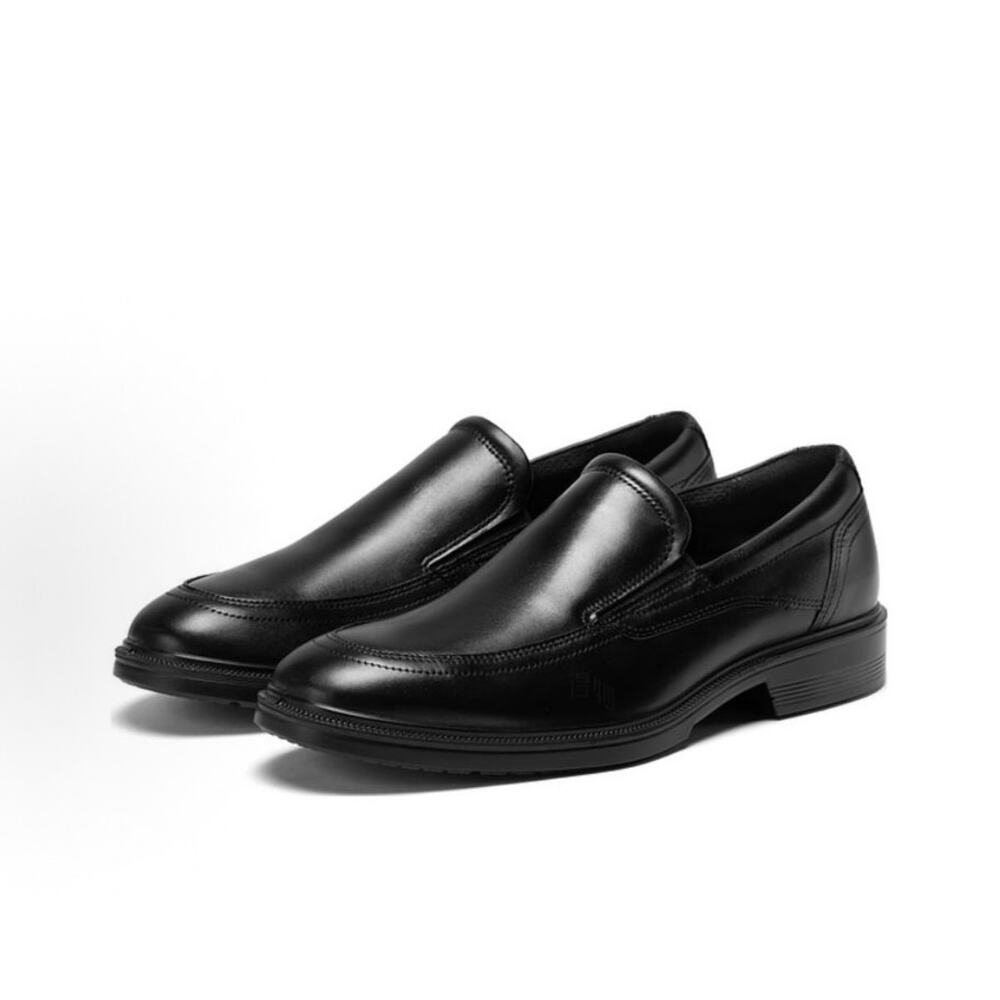 ECCO MEN'S 46 MAITLAND BLACK GENUINE LEATHER SLIP ON DRESS SHOE 85523401001 NIB